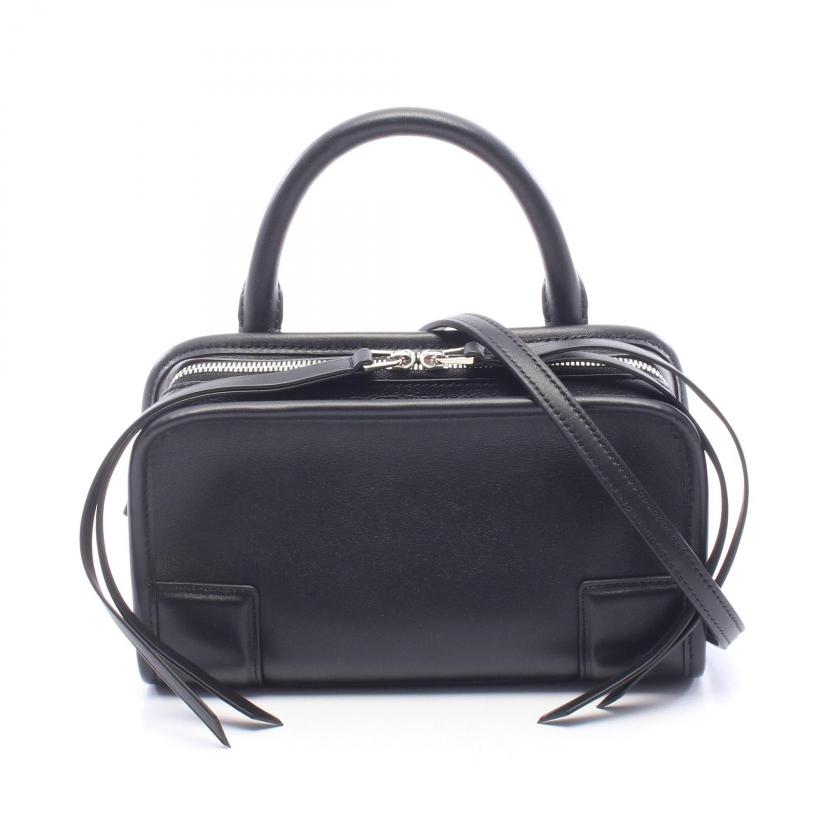 LOEWE・バッグ・アマソナ180 ミニ 2WAY ハンドバッグ レザー ブラック