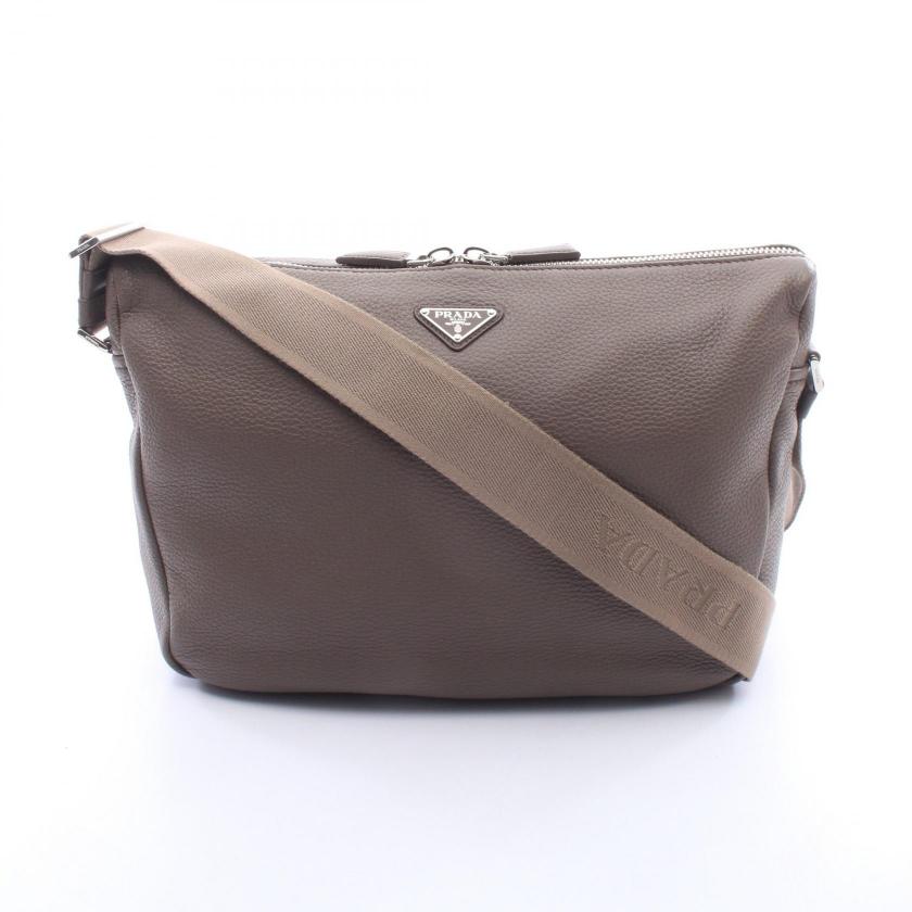 PRADA・バッグ・VIT.DAINO ショルダーバッグ レザー グレーベージュ