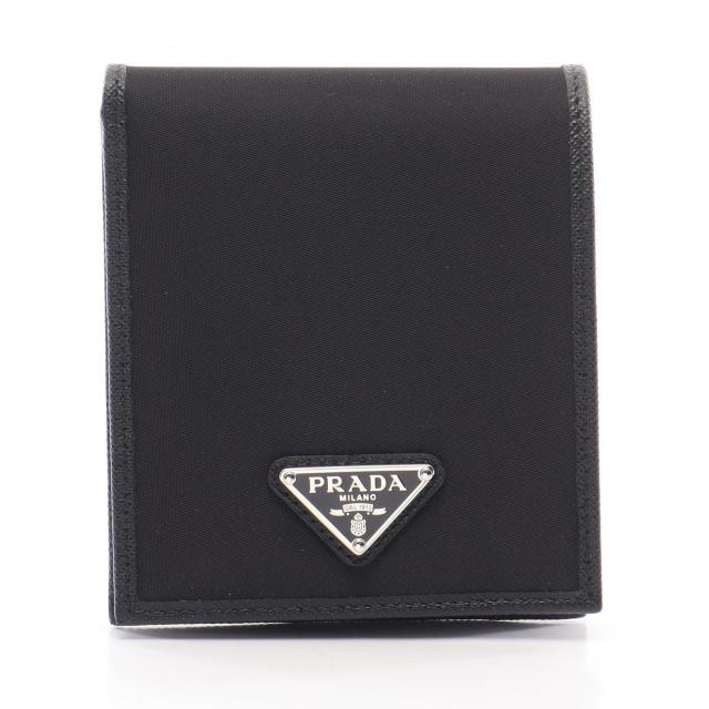 PRADA・財布・小物・TESSUTO+SAFFIAN 二つ折り財布 ナイロン サフィアーノレザー ブラック