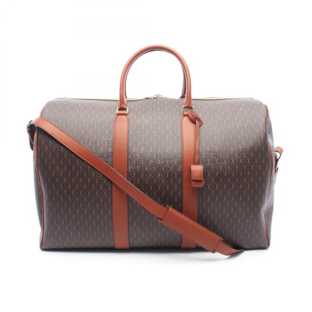 SAINT LAURENT PARIS・バッグ・ル モノグラム ダッフルバッグ 2WAY トラベルバッグ ボストンバッグ PVC レザー ダークブラウン ブラウン