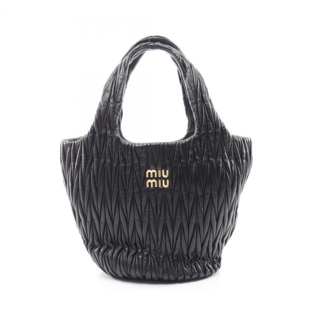 miu miu・バッグ・マテラッセ ショルダーバッグ トートバッグ レザー ブラック