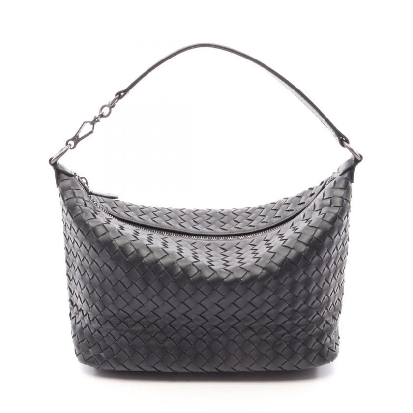 BOTTEGA VENETA・バッグ・イントレチャート ハンドバッグ レザー ブラック