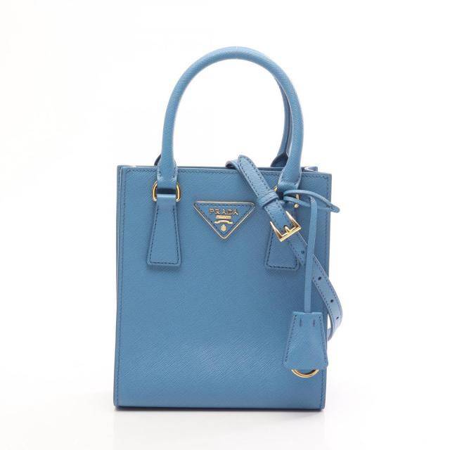 PRADA・バッグ・SAFFIANO LUX 2WAY ハンドバッグ サフィアーノレザー ライトブルー
