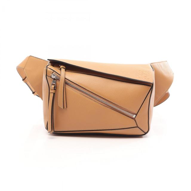 LOEWE・バッグ・パズル バムバッグ スモール ボディバッグ ウエストバッグ レザー ベージュ