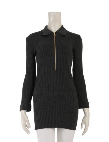 フミカウチダ　トップス FUMIKA UCHIDA・トップス・ ニット ロング ジップアップ ウール