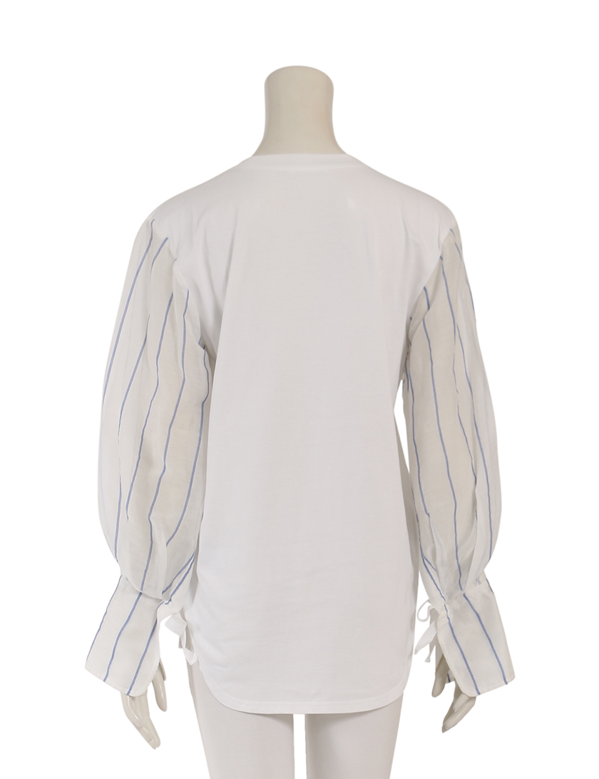 クロエ(Chloe)DECORATIVE|SLEEVES|BLOUSE|トップス|切替||白 ...