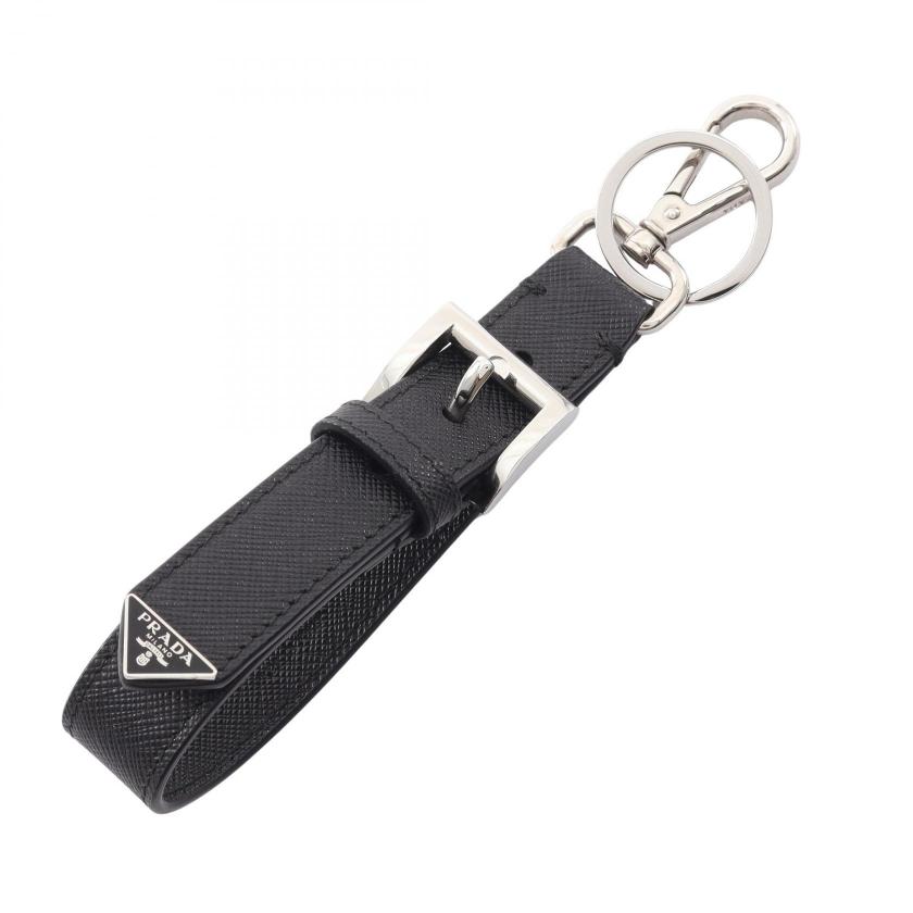PRADA・財布・小物・SAFFIANO キーホルダー バッグチャーム サフィアーノレザー ブラック