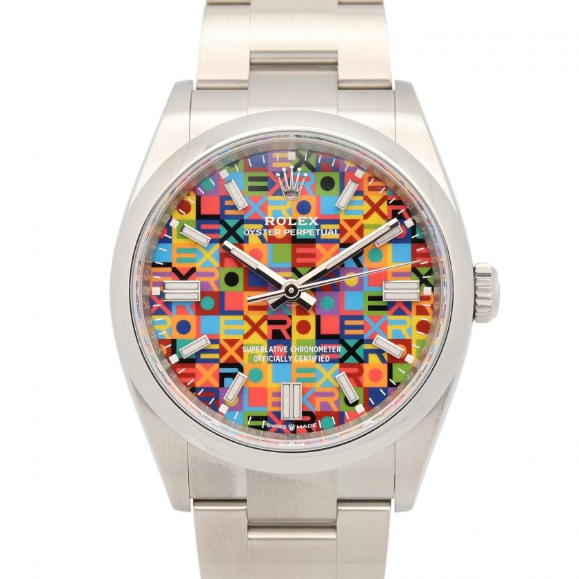 ROLEX・時計・オイスター パーペチュアル 36 ランダム番 メンズ 腕時計 自動巻き ステンレススチール マルチカラー ジュビリーモチーフ ランダム番
