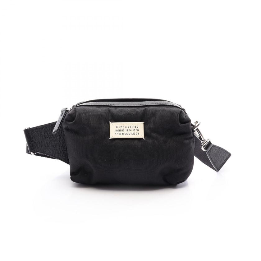 Maison Margiela 11・バッグ・GLAM SLAM グラムスラム スモール ショルダーバッグ ボディバッグ ナイロンキャンバス レザー ブラック