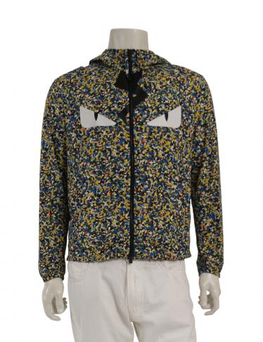 美品】フェンディ モンスターバグズ ナイロンジャケット 総柄 44（M