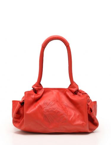 ロエベ ハンドバッグ ナッパアイレ エナメル アナグラム ロゴ 赤 ロエベ ハンドバッグ ナッパアイレ エナメル アナグラム ロゴ 赤