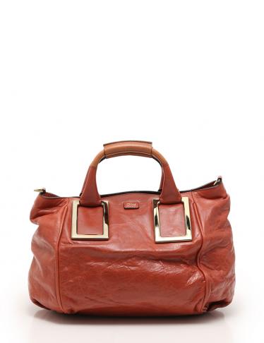 Chloe・バッグ・エテル ハンドバッグ 2WAY レザー 赤茶｜【公式