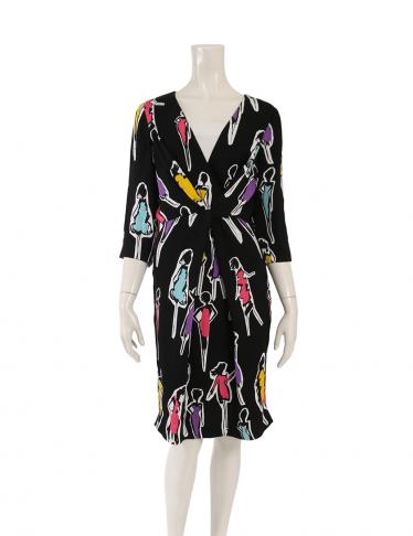 BOUTIQUE MOSCHINO ワンピース BOUTIQUE MOSCHINO・ワンピース・ ワンピース 黒 マルチカラー
