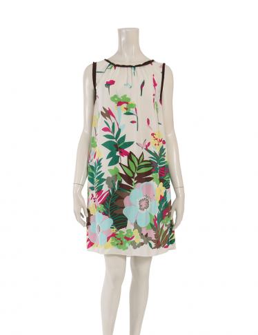 エムミッソーニ M Missoni ワンピース 花柄 シルク 白 ハイブランド ブランド専門の中古通販サイト 7675