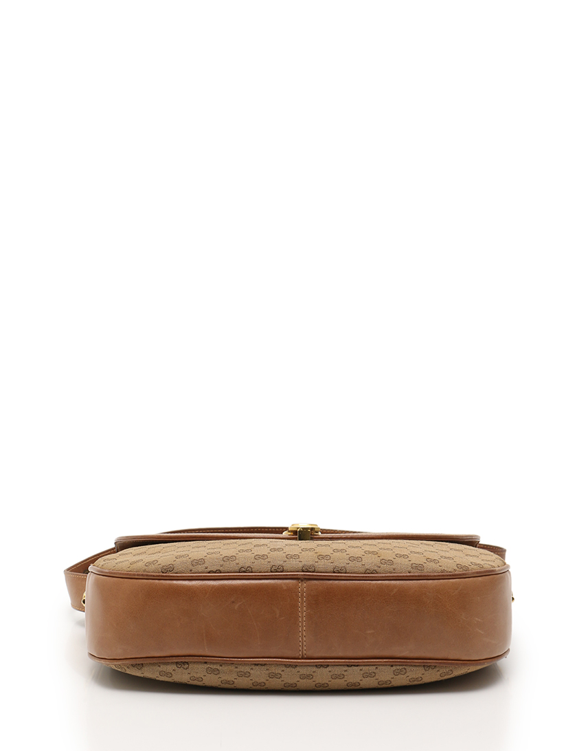グッチ(GUCCI)オールドグッチ|マイクロGG|ショルダーバッグ|キャンバス|レザー|ベージュ|ハイブランド・ブランド専門の中古通販サイト(208060)