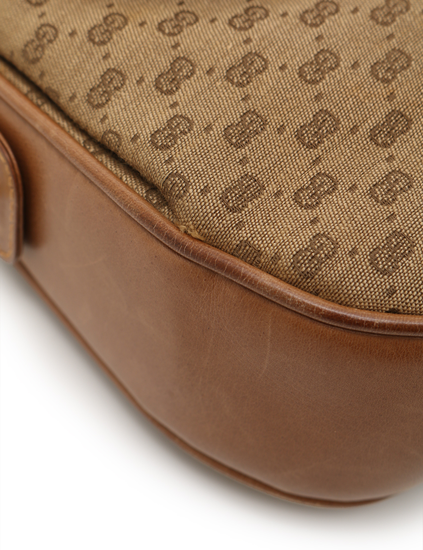 グッチ(GUCCI)オールドグッチ|マイクロGG|ショルダーバッグ|キャンバス|レザー|ベージュ|ハイブランド・ブランド専門の中古通販サイト(208060)