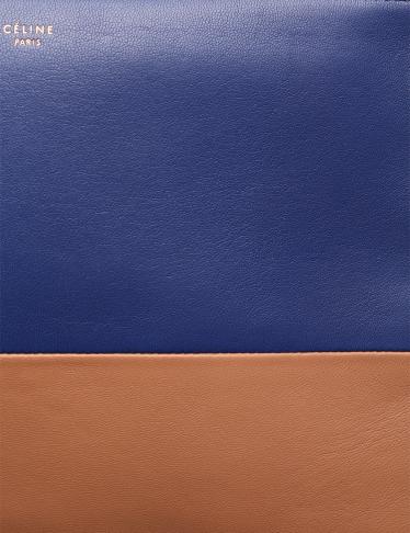セリーヌ(CELINE)ソロ|クラッチバッグ|レザー|青|茶|バイカラー セリーヌ(CELINE)ソロ|クラッチバッグ|レザー|青|茶|バイカラー