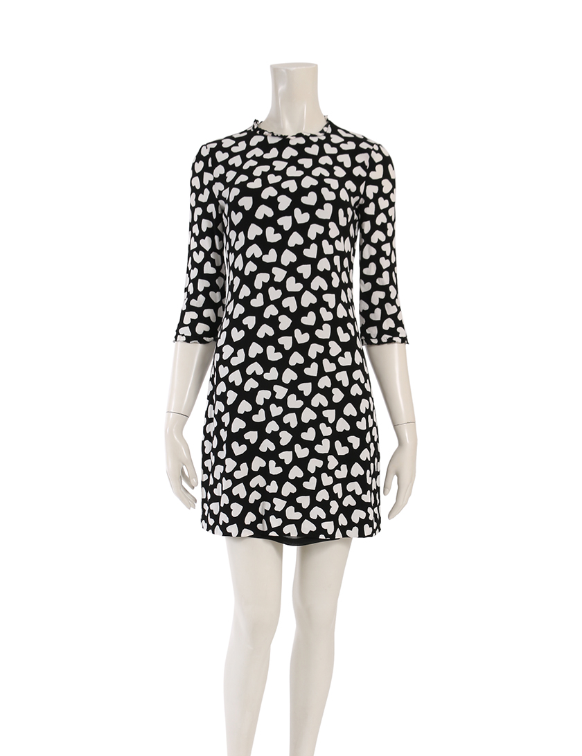 ケイトスペード Kate Spade ワンピース ハート レーヨン 黒 白 ハイブランド ブランド専門の中古通販サイト 2169