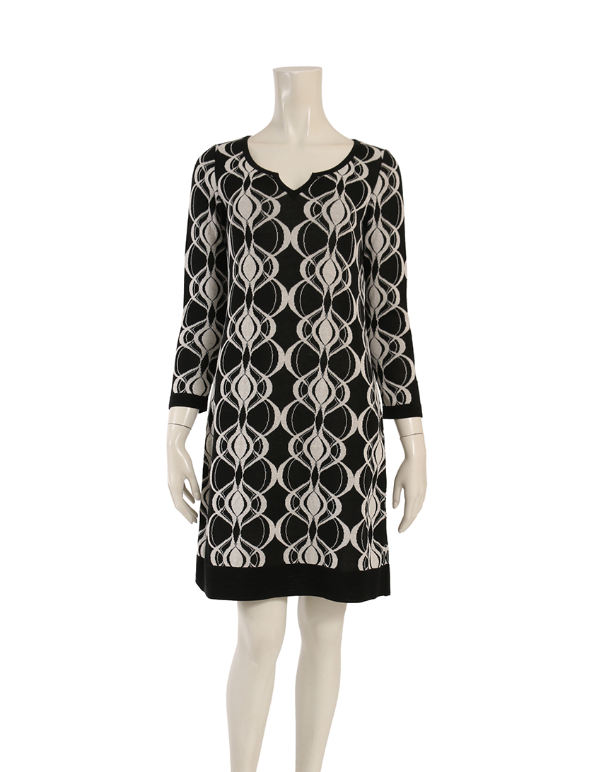 エポカ Epoca ニットワンピース 黒 白 ハイブランド ブランド専門の中古通販サイト 2818