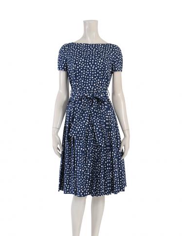 プラダ Prada ワンピース ネイビー 白 ハイブランド ブランド専門の中古通販サイト