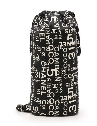 シャネル(CHANEL)バイシーライン|ビーチタオル|コットン|黒|白|ショルダーバッグ付き|ハイブランド・ブランド専門の中古通販サイト(222264)