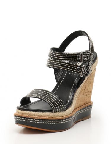 Miu Miu ブラックサテンエスパドリーユサンダル Miu Miu ブラックサテンエスパドリーユサンダル MIU MIU