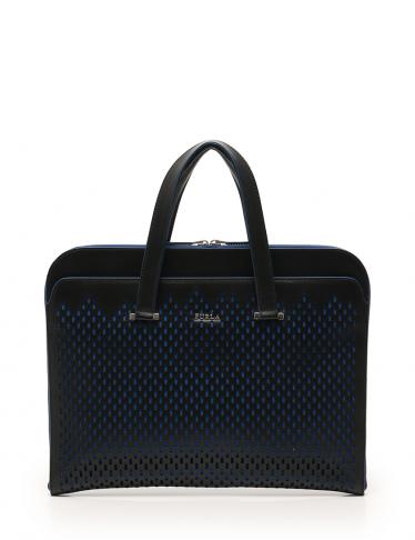 FURLA VULCANO レザー ブリーフケース メンズ ビジネスバッグ FURLA・バッグ・VULCANO ヴァルカノスリム ブリーフケース ビジネス