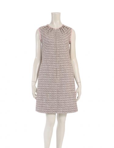 Rene・ワンピース・ツイード ニット ワンピース ウール グレー