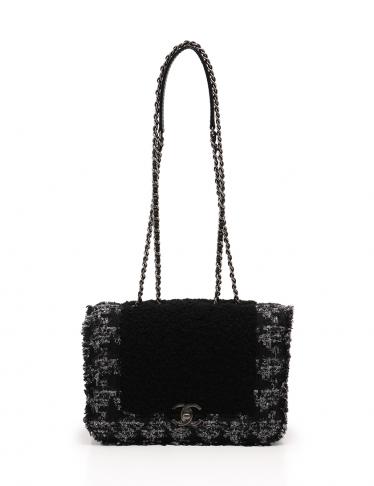 CHANEL・バッグ・ チェーンショルダーバッグ ツイード 黒