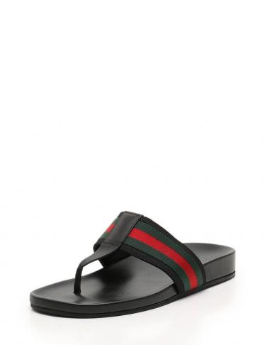 GUCCI グッチ　レザーサンダル　シェリーライン GUCCI シェリーライン レザーサンダル ブラウン GUCCI シェリー