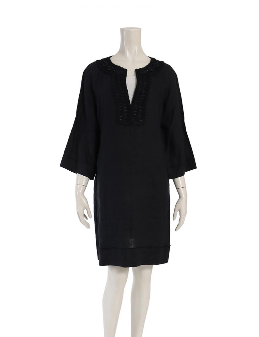 アドーア Adore ワンピース 麻 シルク ネイビー ハイブランド ブランド専門の中古通販サイト