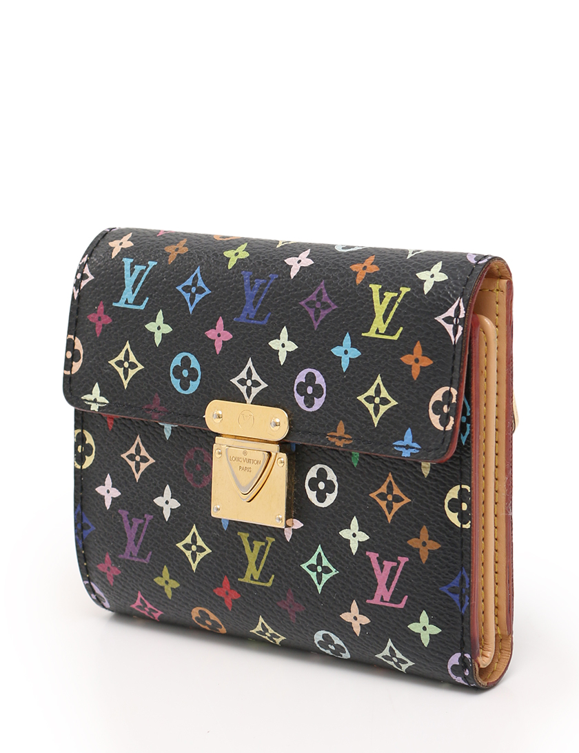 ルイヴィトン(LOUIS VUITTON)ポルトフォイユ|コアラ|モノグラムマルチカラー|三つ折り財布|PVC|レザー|黒|ハイブランド・ブランド専門の中古通販サイト(237910)