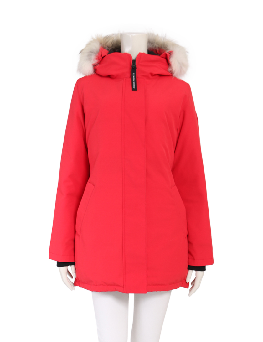 カナダグース Canada Goose Victpria Parka ヴィクトリアパーカ ダウンコート 赤 ファー ハイブランド ブランド専門の中古通販サイト