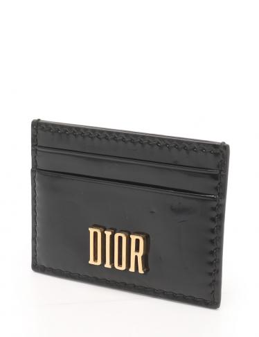 クリスチャンディオール(Christian Dior)|カードケース|エナメルレザー|黒|ロゴ|ハイブランド・ブランド専門の中古通販サイト(244552)