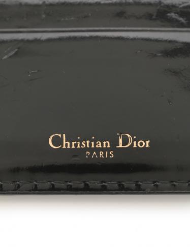 クリスチャンディオール(Christian Dior)|カードケース|エナメルレザー|黒|ロゴ|ハイブランド・ブランド専門の中古通販サイト(244552)