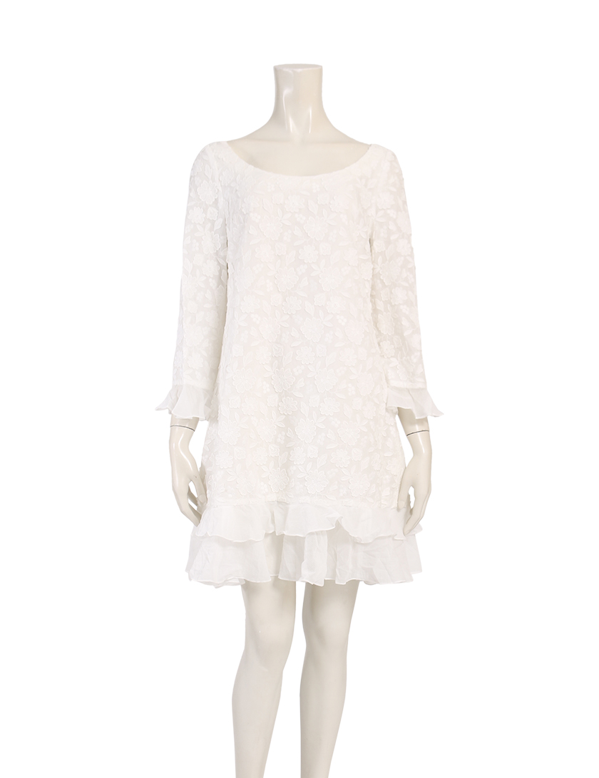 ケイタマルヤマ Keita Maruyama ワンピース レース 花柄 白 ハイブランド ブランド専門の中古通販サイト