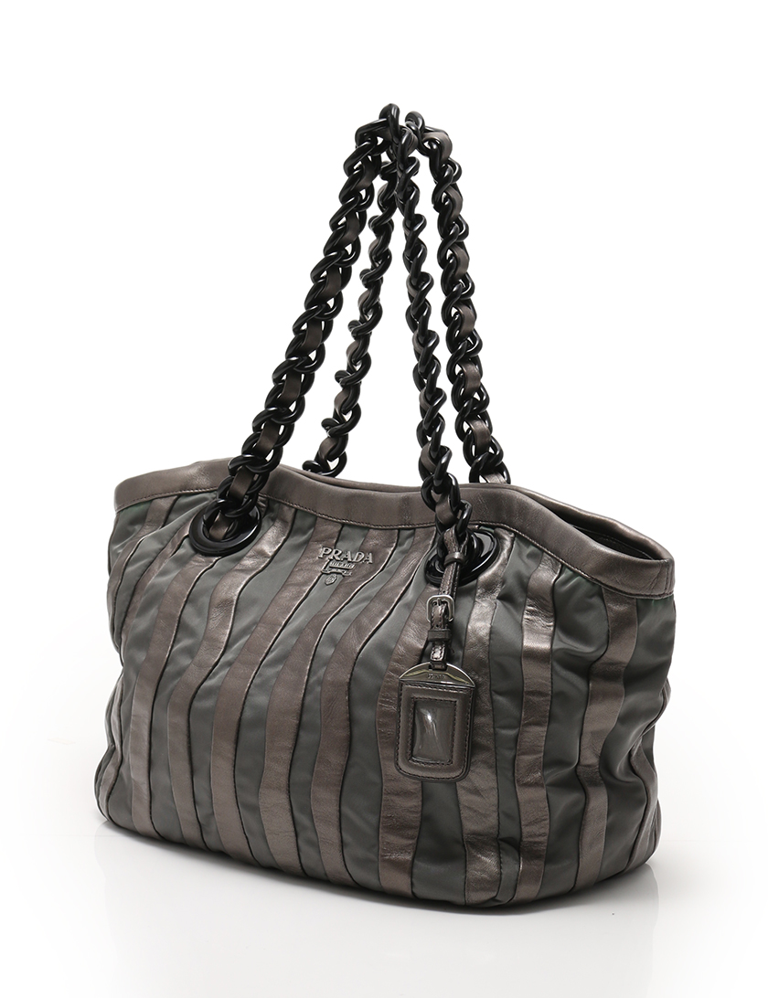 美品【PRADA】ショルダーバッグ　プラスチックチェーン ✨良品 PRADA プラダ ショルダーバッグ プラスチックチェーン