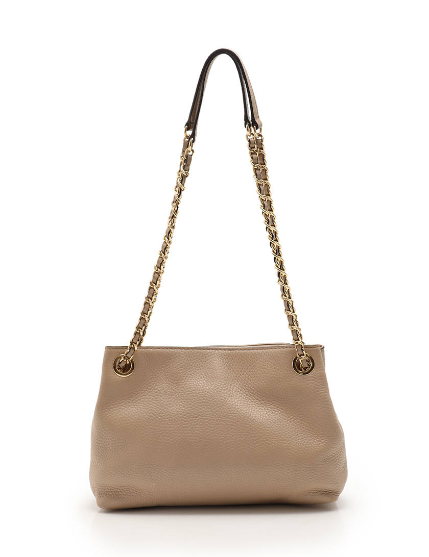マイケルマイケルコース(MICHAEL MICHAEL KORS)|チェーンショルダーバッグ|レザー|ベージュ|ハイブランド・ブランド専門の中古通販サイト(256646)