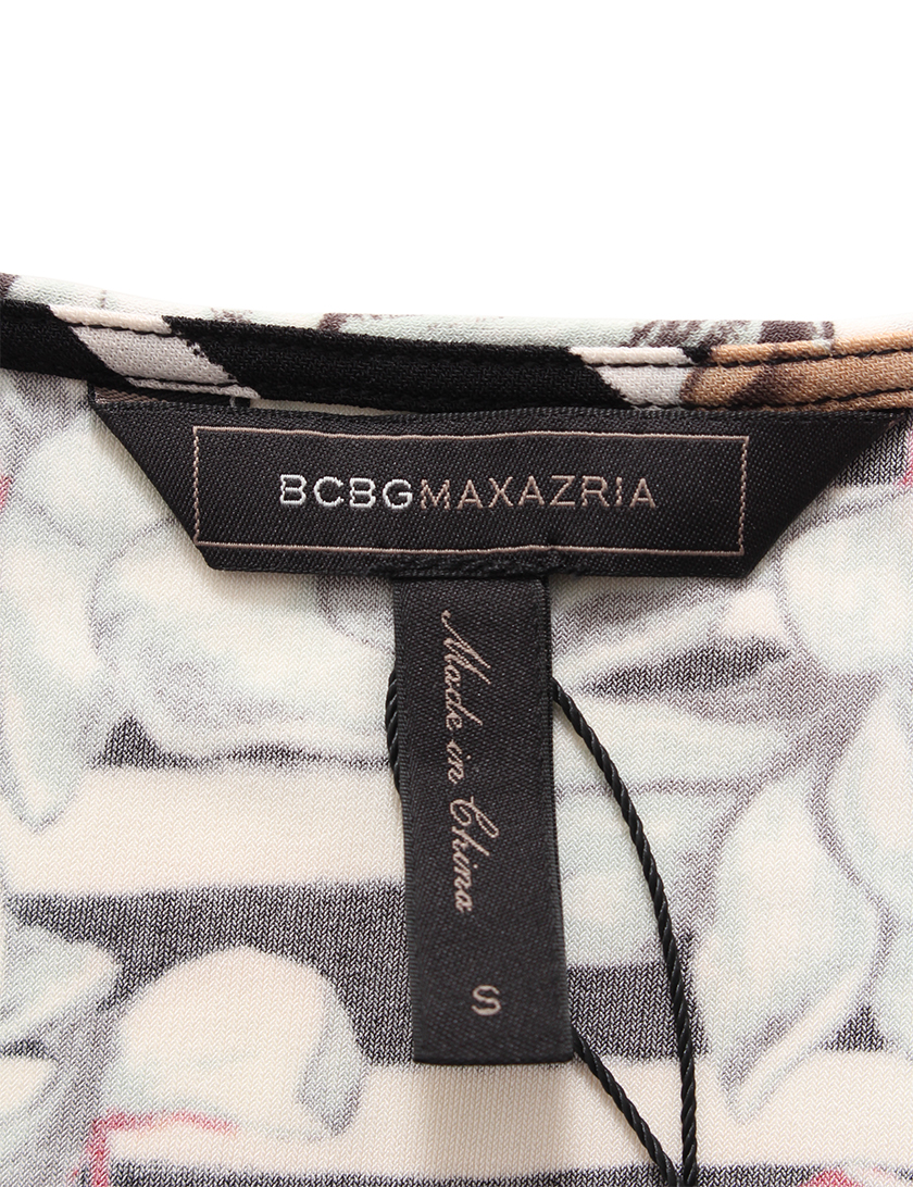 ビーシービージーマックスアズリア bg Maxazria ラップワンピース ボーダー 花柄 黒 白 マルチカラー ハイブランド ブランド専門の中古通販サイト