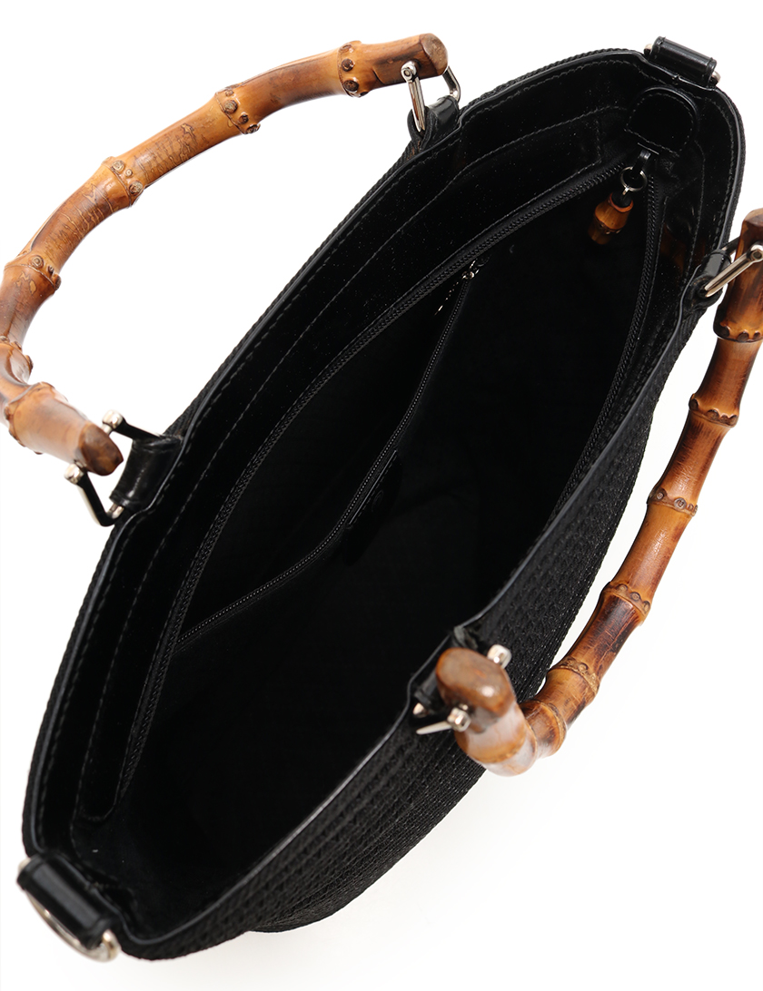 最大82%OFFクーポン GUCCI トートバッグ レザー BLK ブラック 角スレ 絶賛商品 GUCCI バンブー 2way 黒 トートバッグ ショルダーバッグ