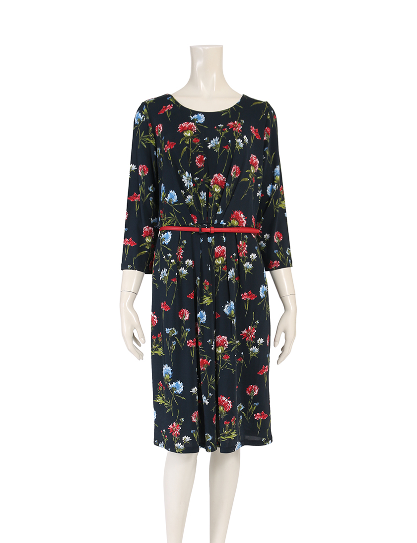 マックスマーラステュディオ Max Mara Studio ワンピース 花柄 レーヨン ネイビー マルチカラー ハイブランド ブランド専門の中古通販サイト