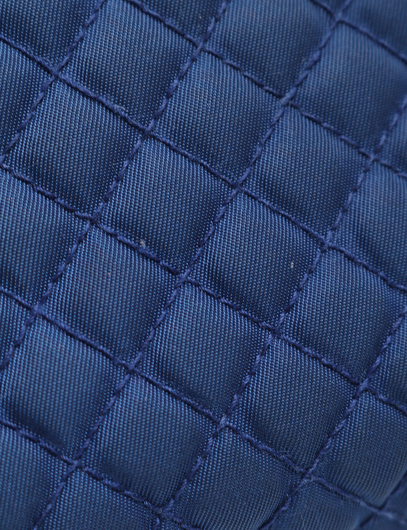 プラダ Prada Tessuto Quiltin ラウンドファスナー長財布 ナイロン レザー 青 キルティング ハイブランド ブランド専門の中古通販サイト