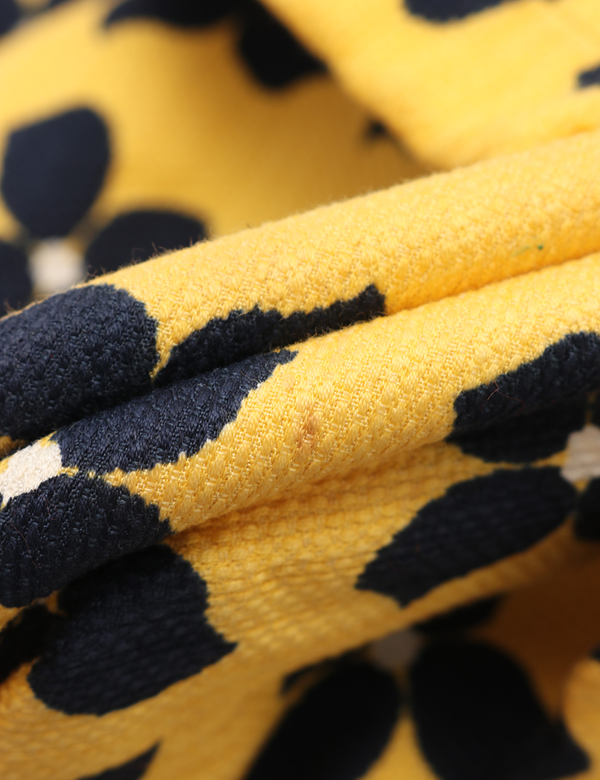 シャネル Chanel トートバッグ 花柄 キャンバス 黄 ネイビー がま口 ハイブランド ブランド専門の中古通販サイト