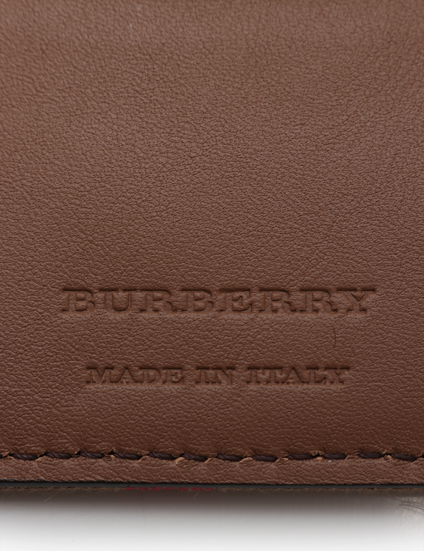 バーバリー(BURBERRY)|二つ折り財布|レザー|キャンバス|茶