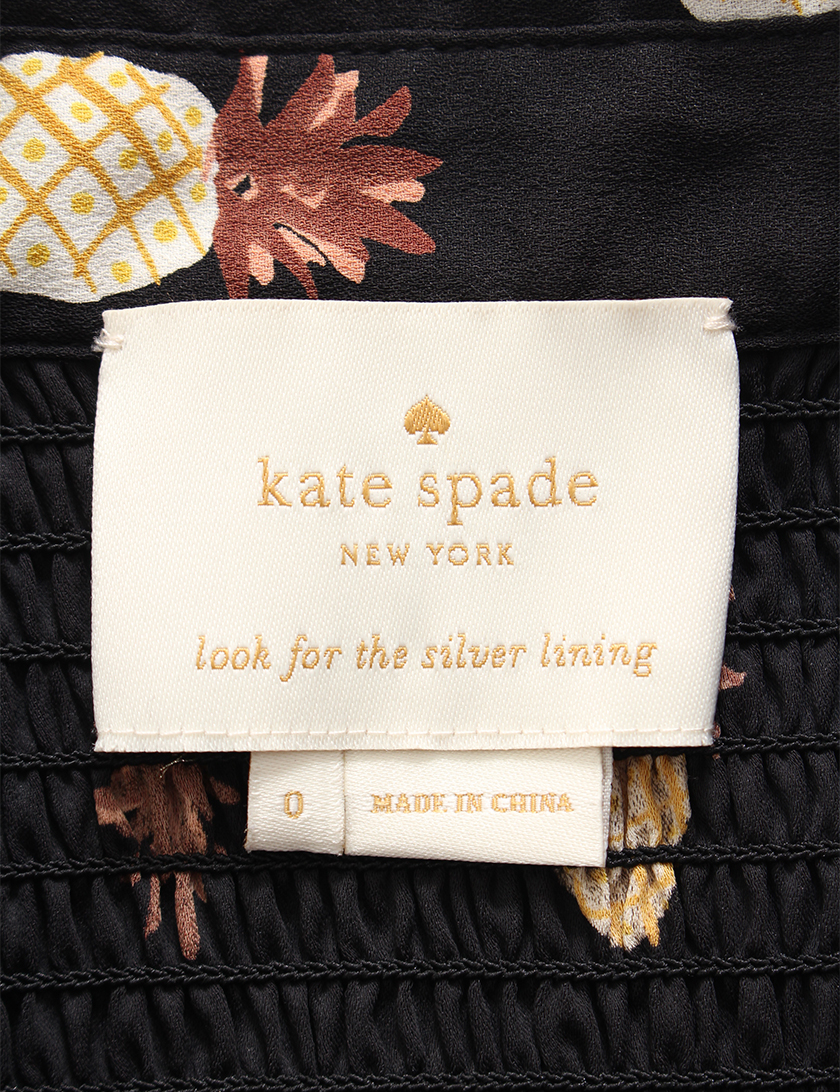 ケイトスペード Kate Spade ワンピース パイナップル 黒 黄 茶 ハイブランド ブランド専門の中古通販サイト