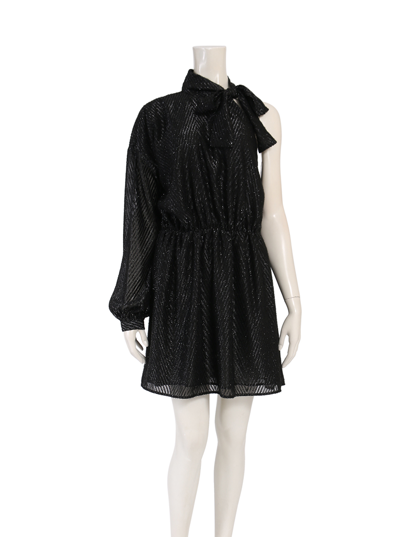 ピンコ Pinko ワンピース 黒 アシンメトリー ハイブランド ブランド専門の中古通販サイト