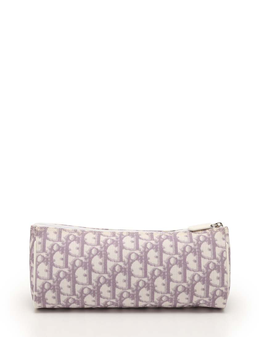 クリスチャンディオール(Christian Dior)トロッター|ポーチ|PVC|アイボリー|紫|ハイブランド・ブランド専門の中古通販サイト(272892)