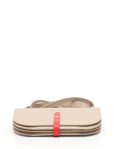 セリーヌ(CELINE)ポシェット|ショルダーバッグ|レザー|ベージュ|赤|ハイブランド・ブランド専門の中古通販サイト(272964)