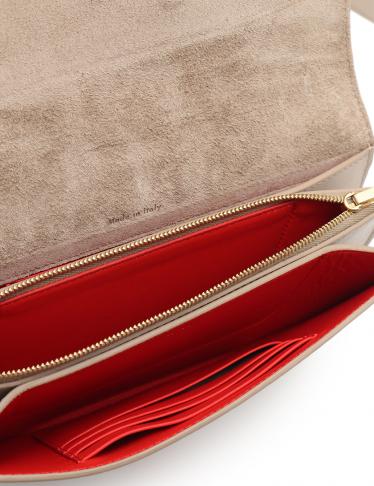 セリーヌ(CELINE)ポシェット|ショルダーバッグ|レザー|ベージュ|赤|ハイブランド・ブランド専門の中古通販サイト(272964)