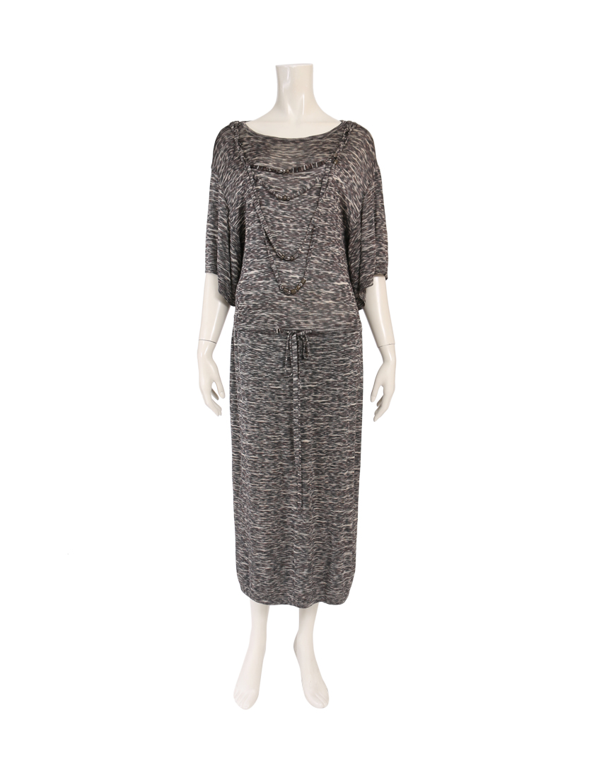 タエアシダ Tae Ashida ニット ワンピース ベージュ ネイビー ハイブランド ブランド専門の中古通販サイト